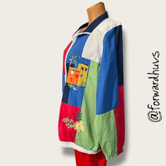 Vintage Koret Patchwork Windbreaker Jacket – Size 16W - Picture 4 of 9